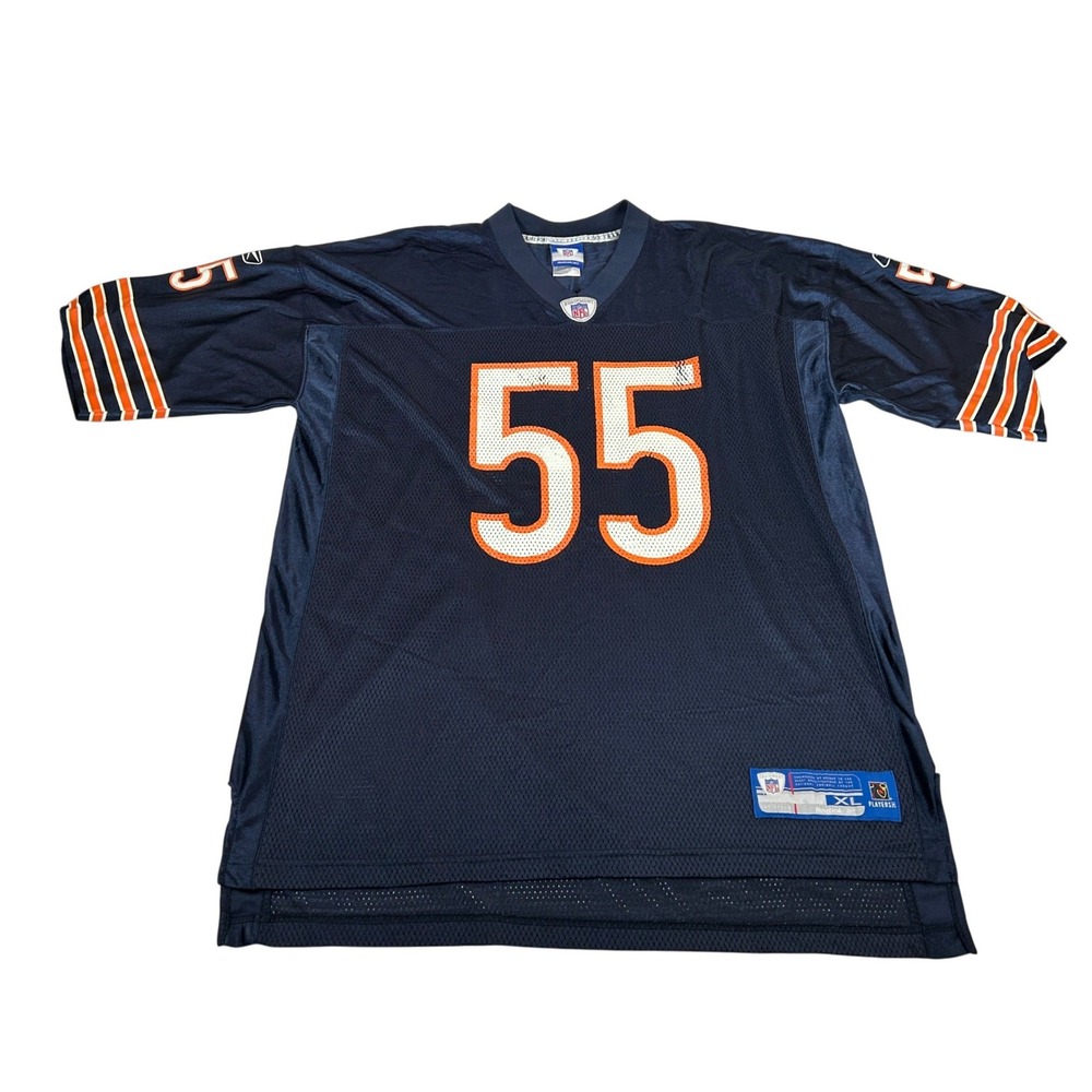 Reebok NFL Chicago Bears Lance Briggs 55 Jersey Mens XL Navy Blue 7009A 07
